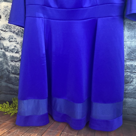 Lane Bryant Fit and Flare Sheer accents Dress - Picture 3 of 8